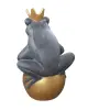 Artikelbild 5 des Artikels “Frog Prince sitting on ball, approx. 66cm height, cast stone, hollow, handcrafted & coloured “